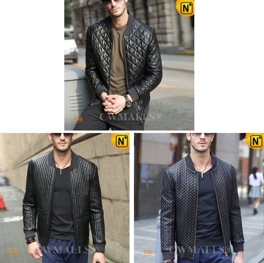 Men's leather jackets quilted