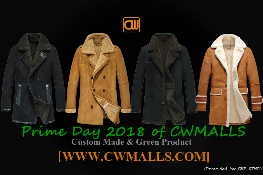 Prime Day 2018 CWMALLS® Custom Made Sheepskin Coat